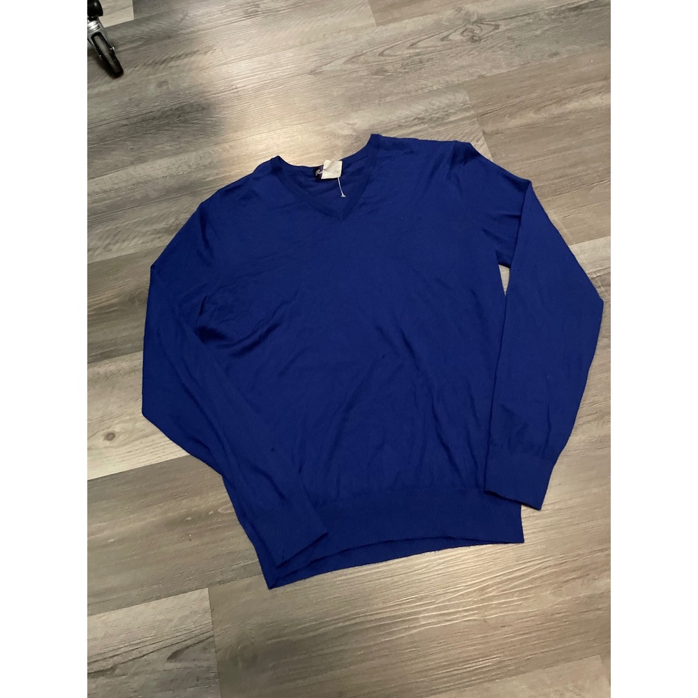 Ralph Lauren Purple Label Cashmere V-Neck Sweater Made in Italy XL flaw shown